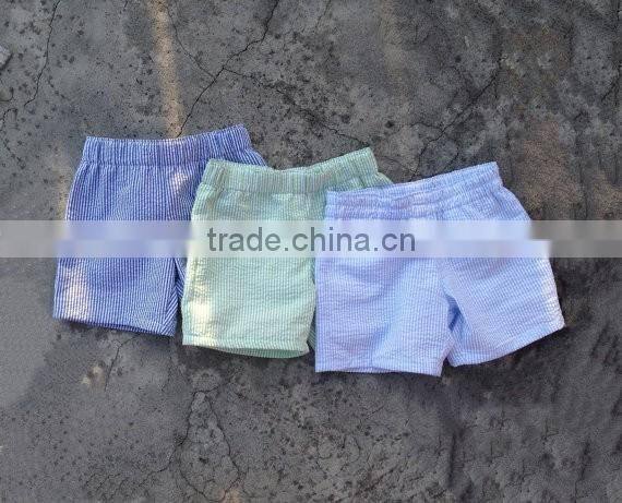 Boys summer beach shorts seersucker fabric swim trunk toddler boy beachwear