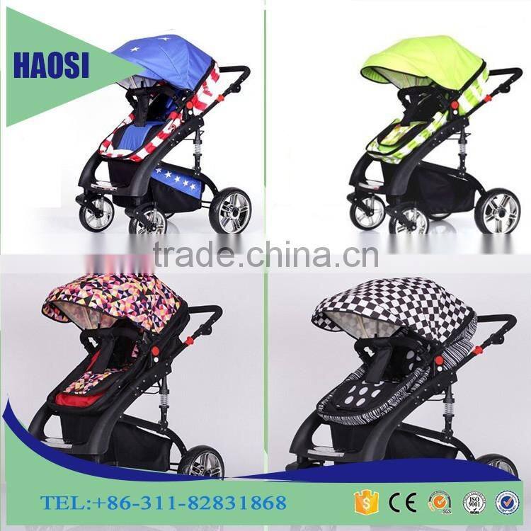 2016 Alibaba online hot sale baby car seat carriage 3 in 1 multi-functional baby stroller with Baby carry basket