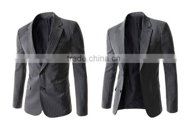 1 pc hot sale good quality 4 size for choice slim fit striped long sleeve V neck slim fit men blazer