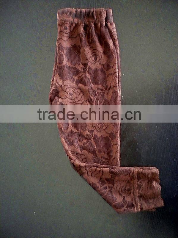 Wholesale Baby girl ruffle Lace legging baby girl lace tight