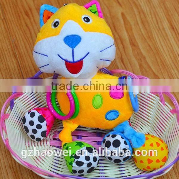 Colorful shaking Plush toys baby educational stuffed & plush toy baby bed hanging toy