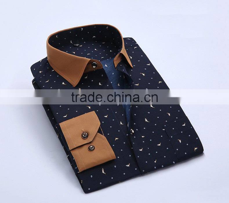 Yiwu factory OEM high quality cotton shirt elegant for men 2016