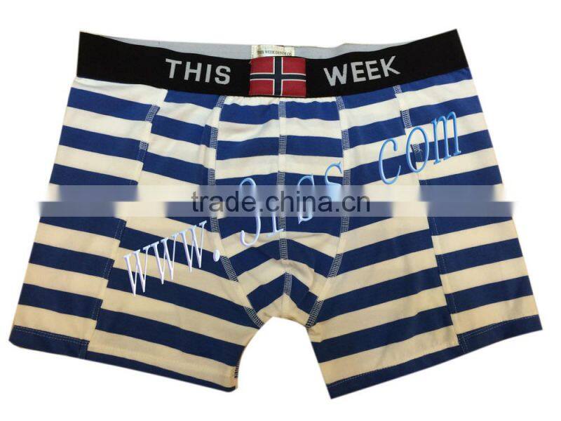 fashion combed cotton/Spandex men boxer underwear