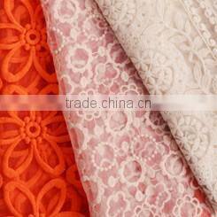 wholesale cotton chemical lace embroidery fabric