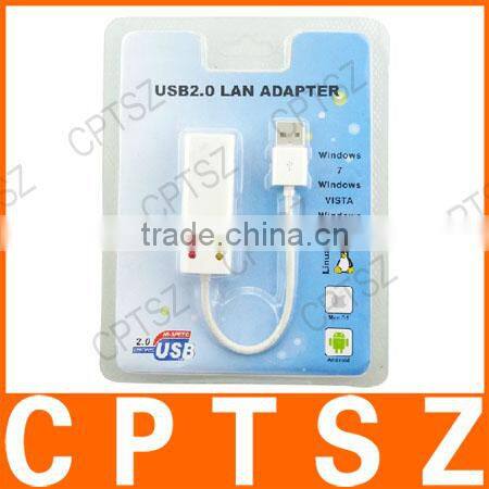 USB to 10/100Mbps RJ45 LAN Ethernet Network Adapter - White