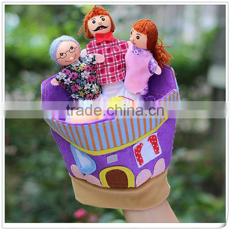 plush family member baby stories family gloves five fingers puppet