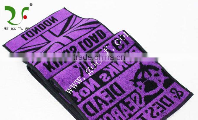 100% cotton yarn dyed jacquard fitness towel