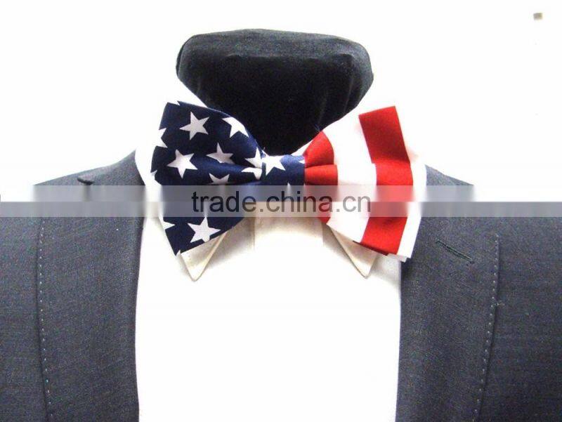 Men Women America USA Flag Braces Bowtie Set Adult Bow Tie & Suspender Set