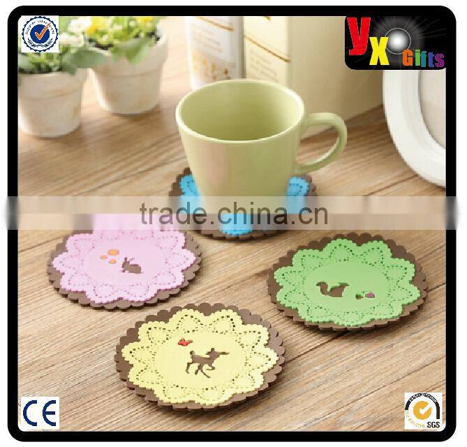 Promotion Gifts----Customized 2D/3D soft pvc coaster, soft cup coaster, soft pvc cup mat, pvc mug pad,debossed logo mug coaster
