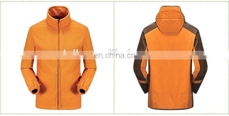 Winter outdoor jacket waterproof breathable jacket with detachable lining