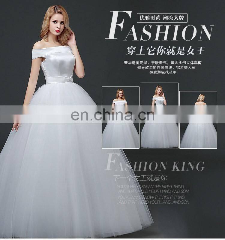HS1630 2017 White Sheath Ruffle Long Puffy Prom Ball Gown Wedding Dresses patterns