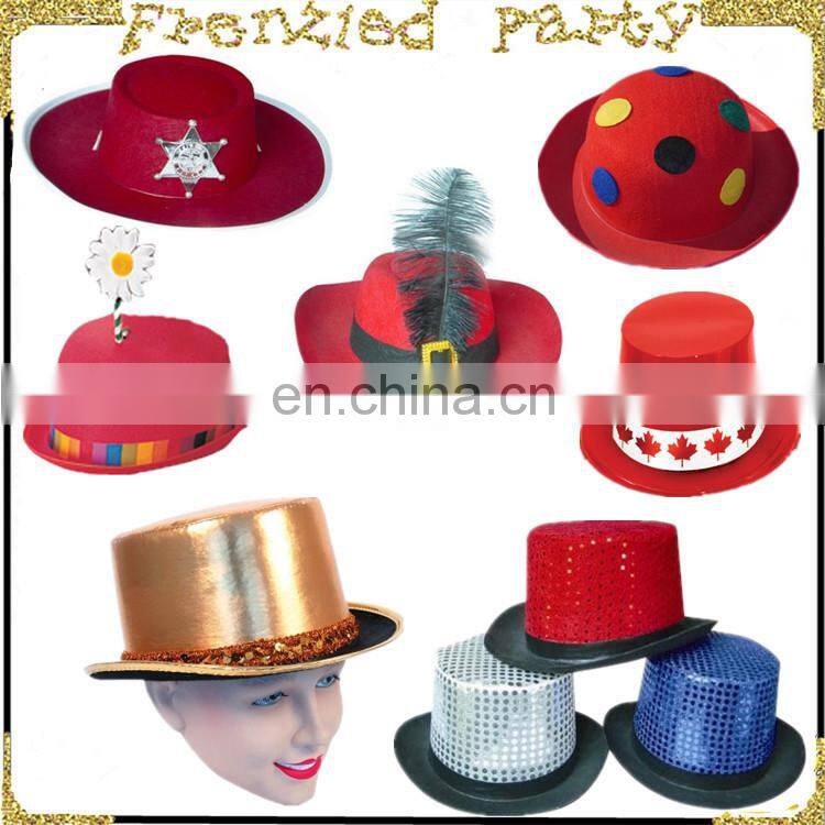 wholesale plastic disco mardi gras color hat FGH-1014