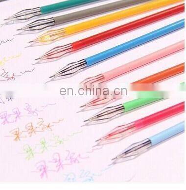 12 Colors High-grade Gel Pen Ink Refills Drill Neutral Gel Pen Ink Diamond Head Refills 0.38mm Refill Office and School Supplies