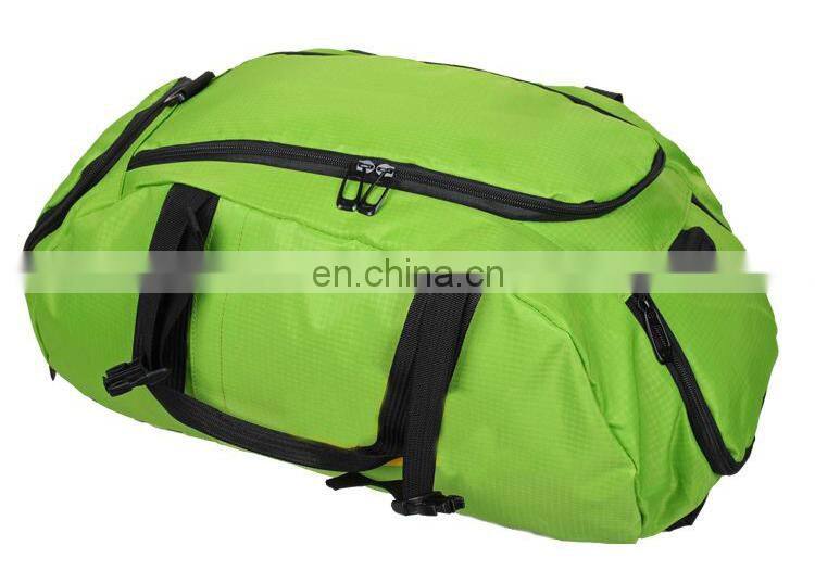 Custom shoulder bag long strap sport bag leisure gym bag turns into backpack