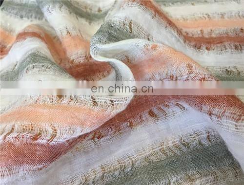 New design wholesale 100% linen fabric price per meter for lady dress