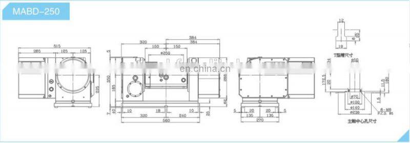 Precision Milling Machine Center Rotary Table with fixed Mitsubishi Serve Motor Drive
