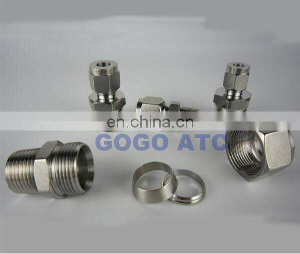 High quality quick coupler ZG 1/4'' male thread O.D 4 mm hard tube stainless steel straight connectors flexible pipe coupling