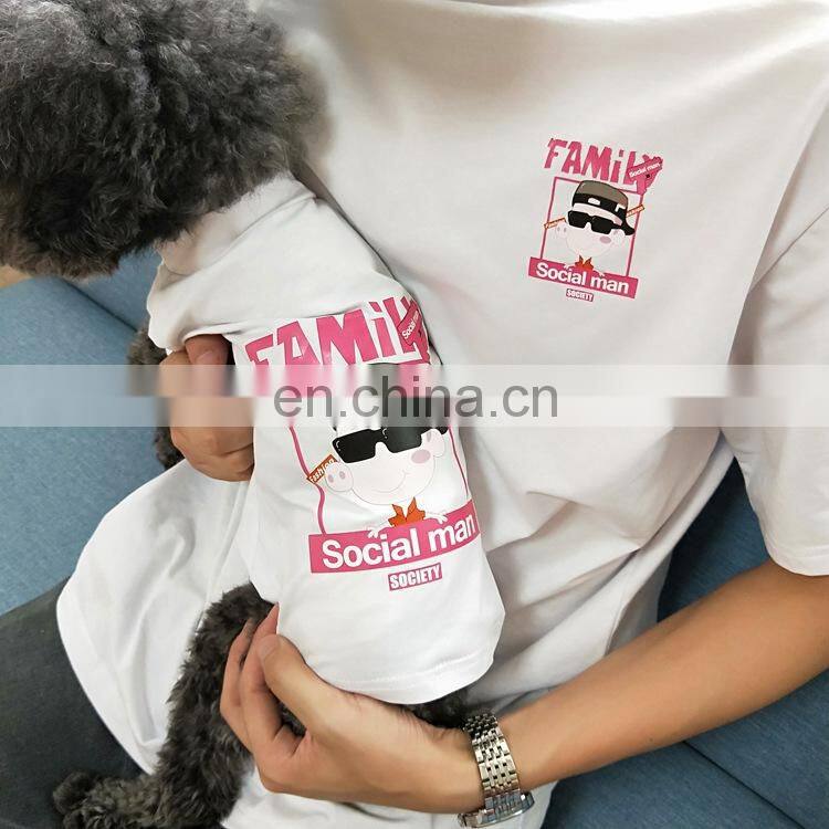 Hot owner dog T Shirts matching dog and human pet clothes