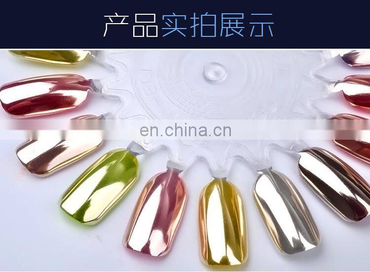 2018 New All Matched nail art glitter aurora Silver mirror chrome effect nail pigment powder coating