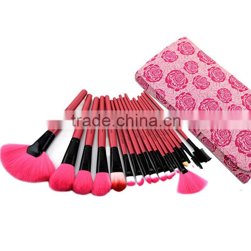 go pro makeup brush / cosmetic makeup brush set / 18 pcs rose pink makeup brush set