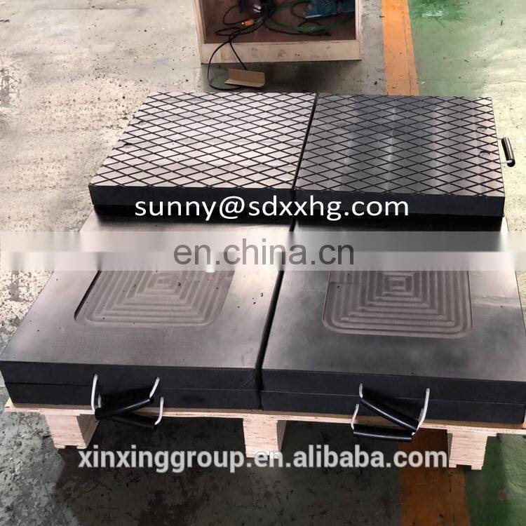 Impact stregth uhmwpe sheet for crane mat crane support pad aluminum outrigger pad