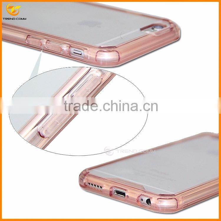 Crystal hard back clear shockproof phone case for iphone 6 6s