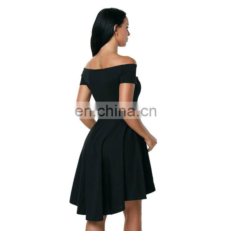 Manufacturer wholesale short-sleeved one-shoulder irregular skirt dress plus size