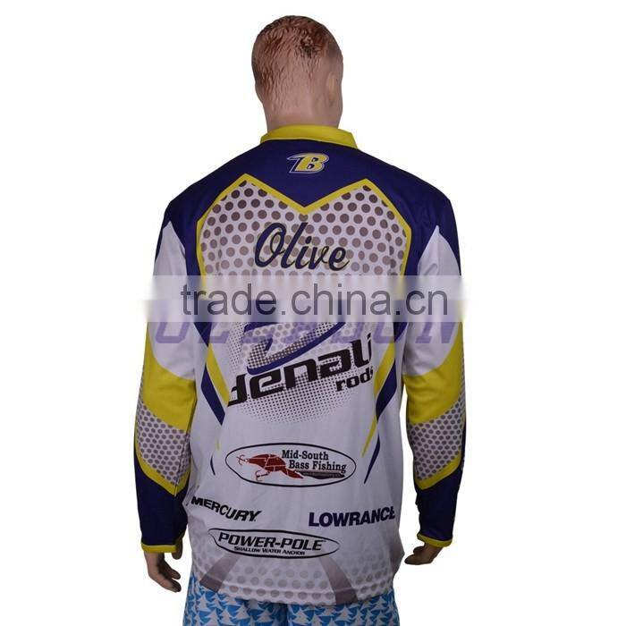 Custom blank dry fit shirts wholesale high quality fishing jersey