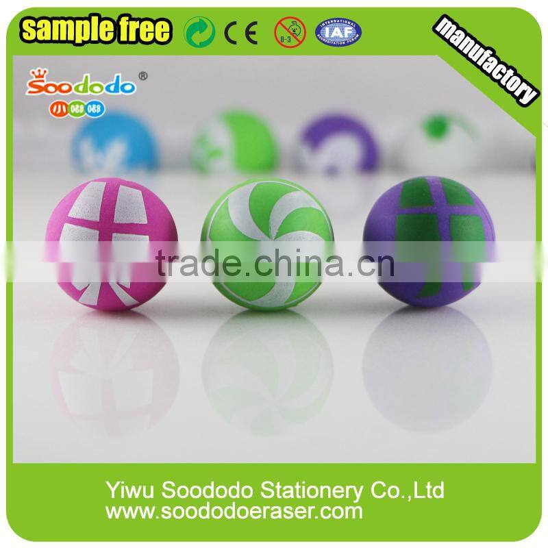 ball shaped puzzle eraser pencil eraser with logo
