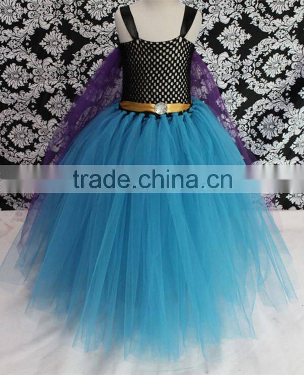 2014 Kids Frozen Princess Elsa Anna Tutu Dress Sleeveless Cosplay Costumes