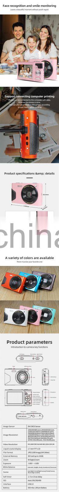 Gift children camera new 2021 Rechargeable 2.7inch 30mp Kids Mini hd Digital Camera