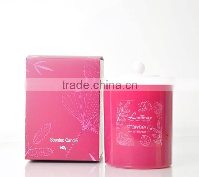360G Scented Candle with glass Jar ,Home Decorative wax candle, gift set SA-1906