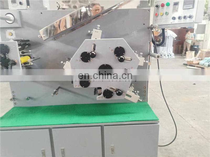 UGS42S Automatic roll to roll fabric washable label flexo Label Printing Machine, flexographic wash care cotton ribbon printer