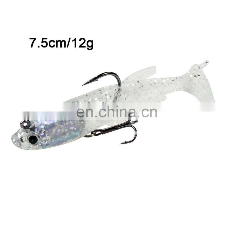 JOHNCOO Bait Fish Lure 12g 15g Jig Soft Body Saltwater Bass Fishing Lures Soft Lead Lure