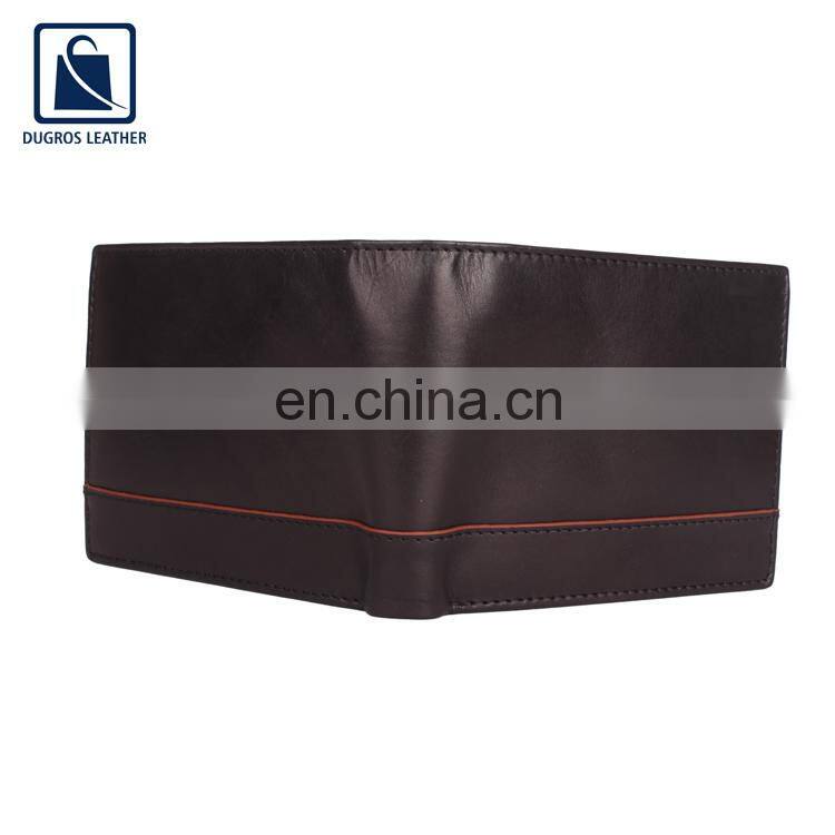 Nickle Fitting and Matching Stitching Luxury and Elegant Design Genuine Leather Men Wallet from Indian Manufacturer