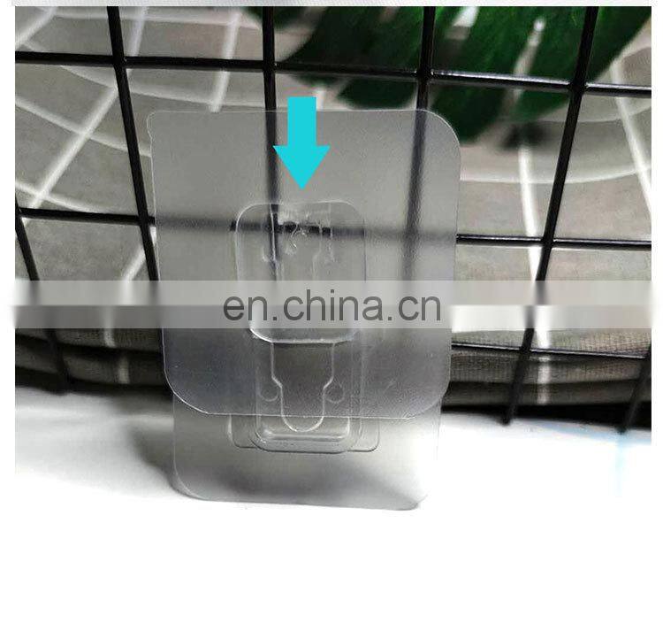 Double-Sided Adhesive Wall Hooks Hanger Strong Transparent Hooks Suction Cup Sucker Wall Storage Holder