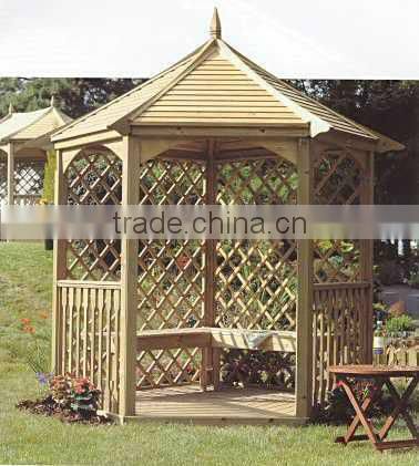 wood outdoor bird pavilion