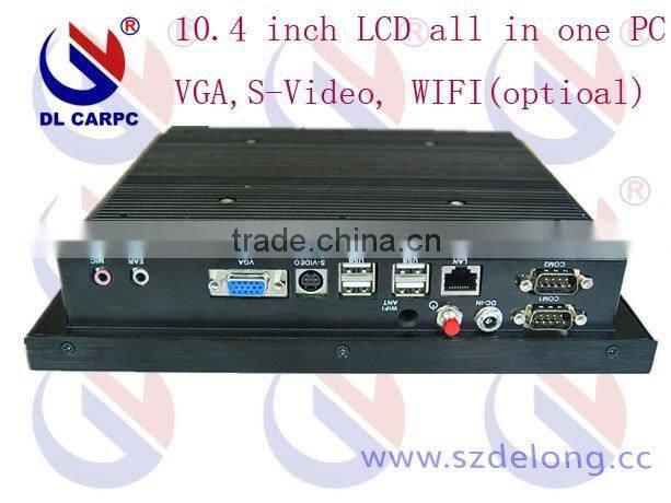 10.4'' waterproof all in one touch screen car pc/ Inter Atom N270 1.6GHz CPU