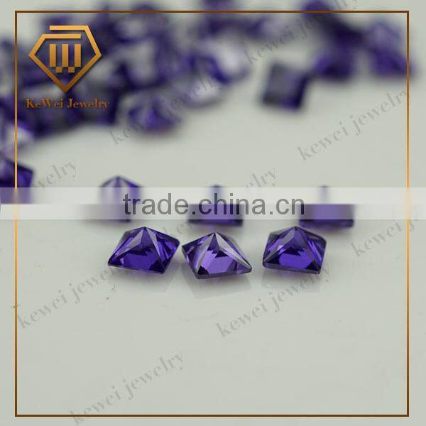 Synthetic Chinese 6*6mm Violet Cubic Zirconia CZ Gemstone