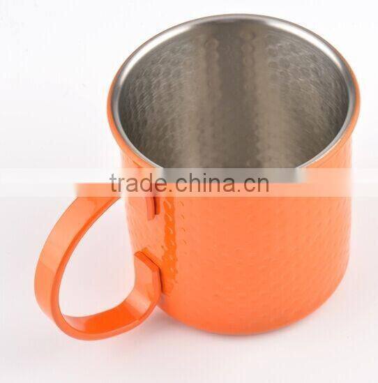 Stainless steel hammered mug, 12oz beer cups