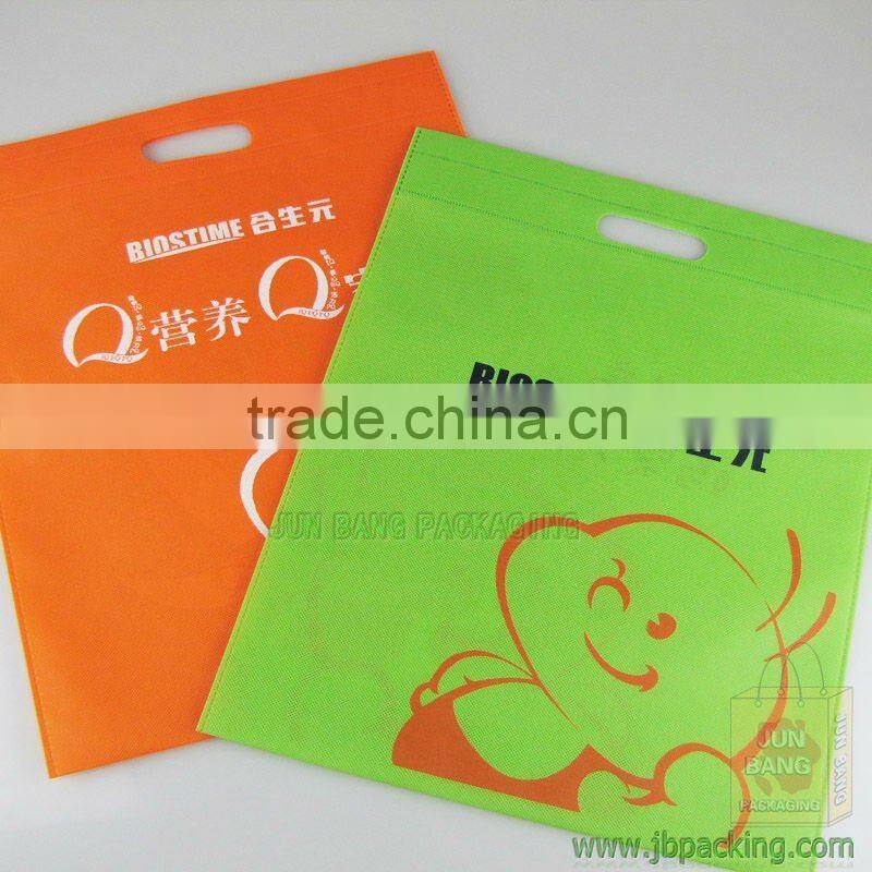 Eco-friendly foldable non woven carry bags die cut non woven bags