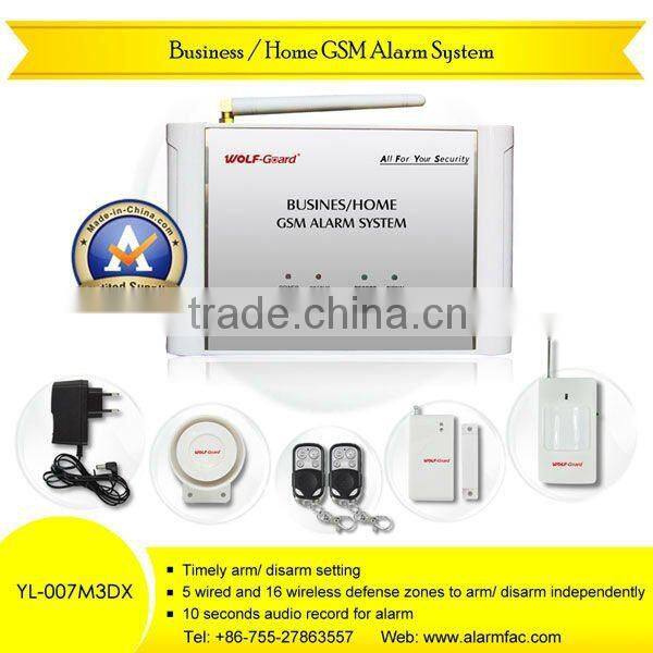 Latest smart home system system security and production Business/Home GSM Alarm System YL-007M3DX
