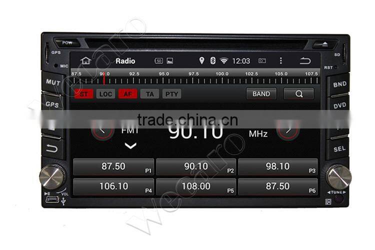Wecaro 6.2" WC-2U6400 Android 4.4.4 car stereo 2 din android car dvd player for universal radio gps 1080p