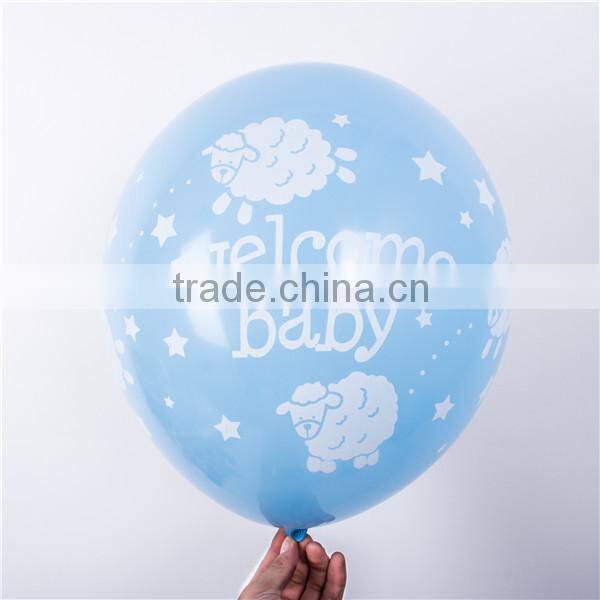 Best China quality EN71 approved 100% latex lamb and baby printed latex helium balloons