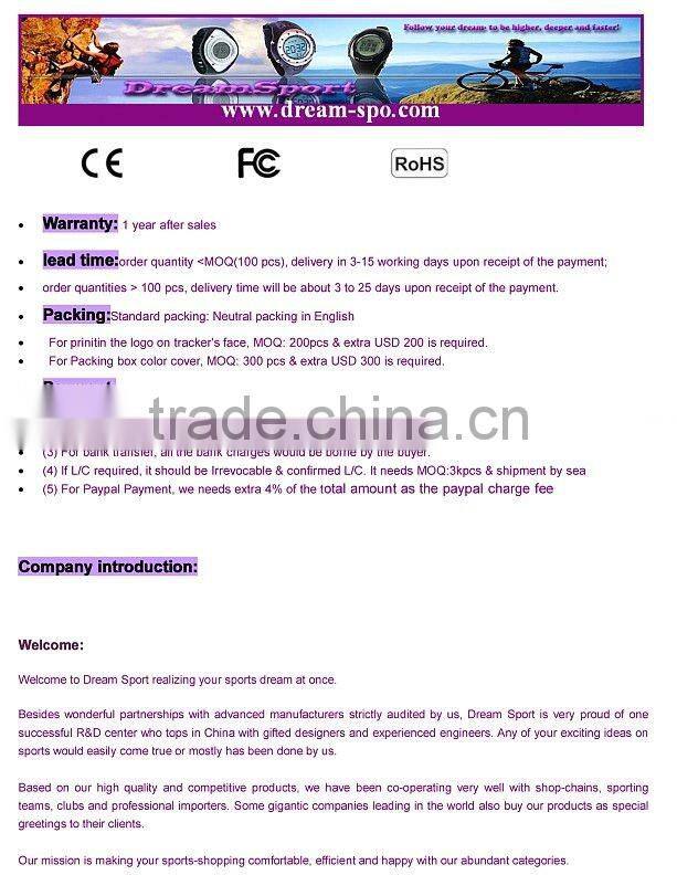 DH-073 heart rate monitor watch with cycling feature speed/distance/pedometer