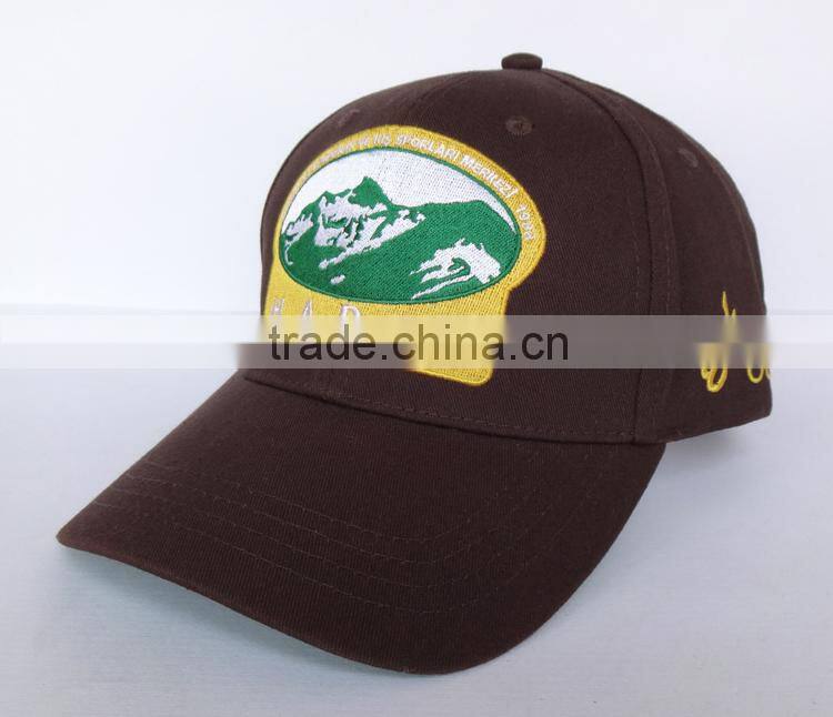 customized six panel promotional dark blue cotton baseball hat from china