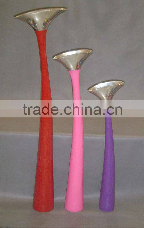 Aluminium Coloured Flower Vase