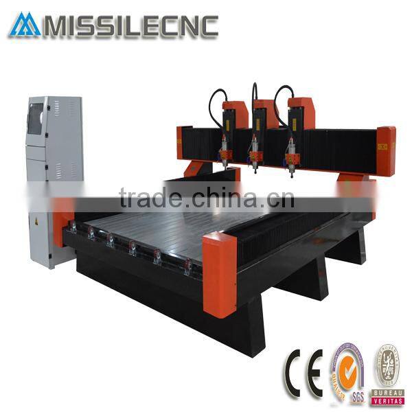 China Jinan 3D Granite , Marble , Tombstone , Stone Used Three Heads CNC Carving Engraver Machine Price