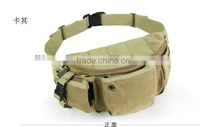 2016 Wholesale cheap men sports canvas waist bag/belt bag