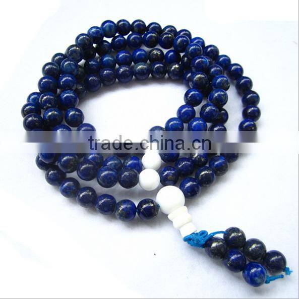 6mm 8mm Tibetan Buddhist Lapis Lazuli Mala 108 Beads crystal malas